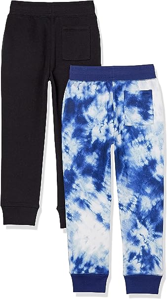 Photo 1 of Amazon Essentials Boys and Toddlers' Fleece Jogger Sweatpants (Previously Spotted Zebra), Pack of 2
