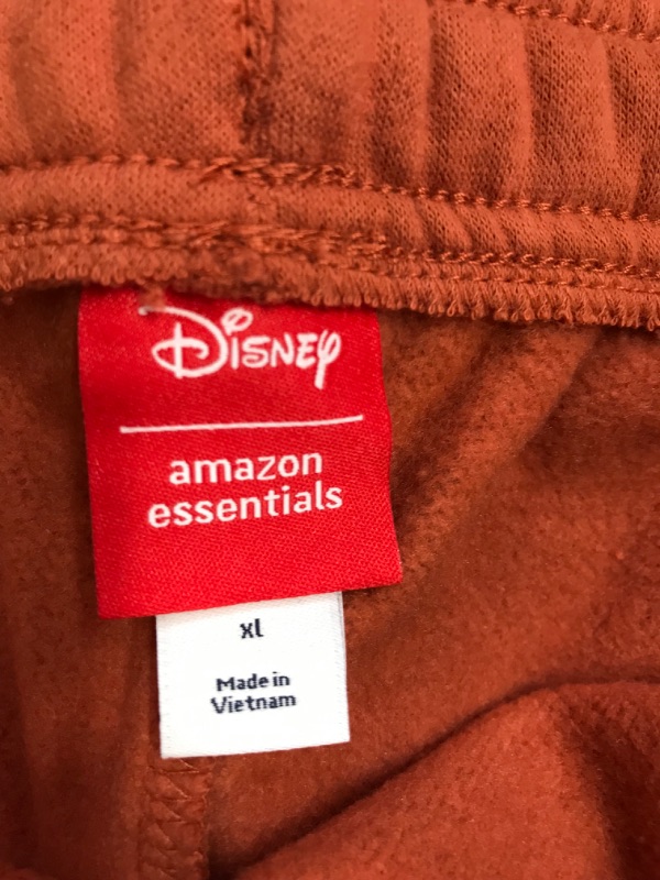 Photo 3 of Amazon Essentials Disney | Marvel | Star Wars Men's Fleece Sweatpant (Available in Big & Tall) X-Large Coral Orange Mickey