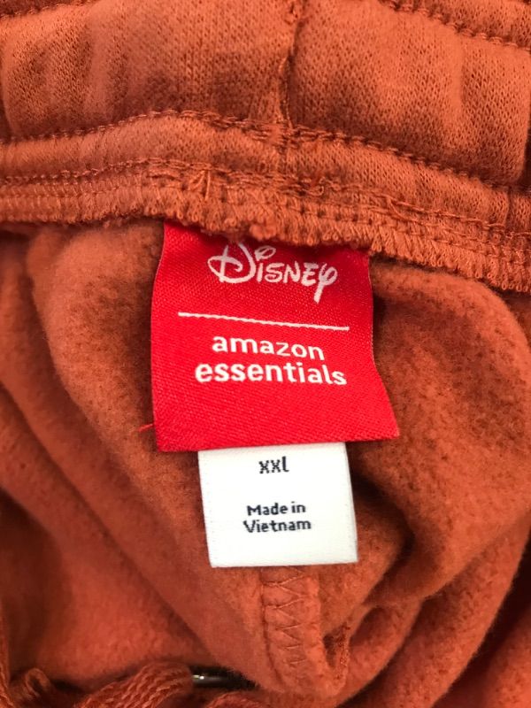 Photo 3 of Amazon Essentials Disney | Marvel | Star Wars Men's Fleece Sweatpant (Available in Big & Tall) XX-Large Coral Orange Mickey