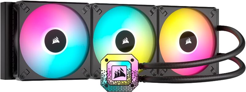 Photo 1 of Corsair iCUE H170i Elite CAPELLIX XT Liquid CPU Cooler - Three AF140 RGB Elite Fans - 420mm Radiator - Intel® LGA 1700, 1200, 115X, 2066, AMD® AM5, AM4 - Included iCUE Commander CORE - Black
