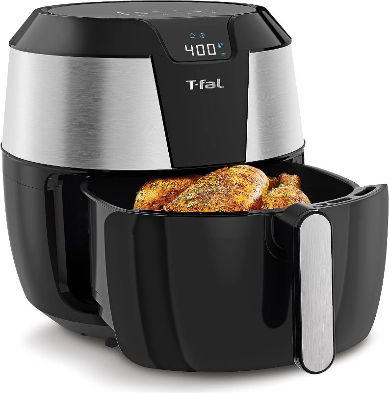 Photo 1 of T-fal Easy Fry XXL Air Fryer & Grill Combo with One-Touch Screen, 8 Preset Programs, 5.9 quarts, Black & Stainless Steel
