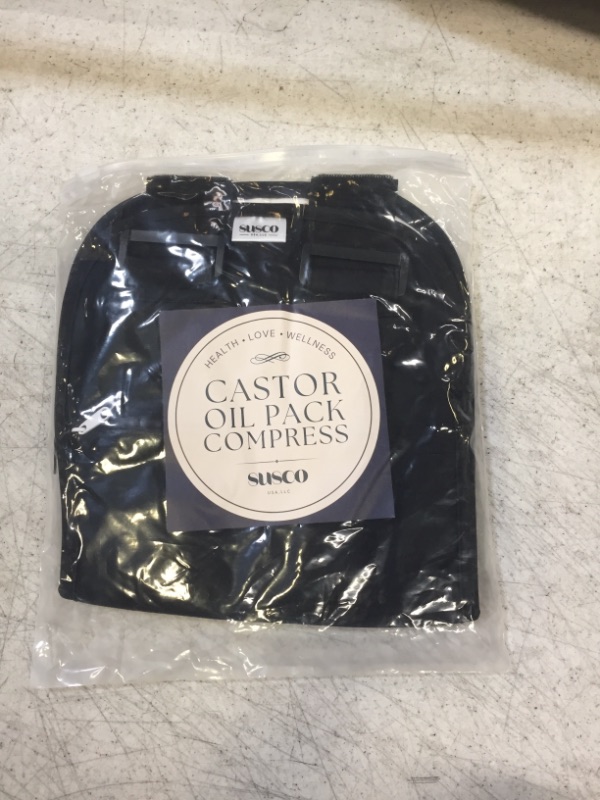 Photo 3 of Castor Oil Pack Wrap Compress - Less Mess, Reusable, Easy to Use, Adjustable Straps for Comfortable Fit - Organic, Liver Detox, Digestion, Constipation, Inflammation, Better Sleep (Black)
