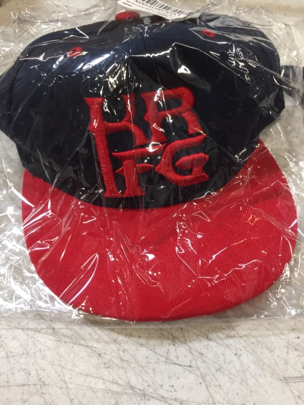 Photo 1 of KRFG Cotton Washable Dark Blue + Red Snapback Cap