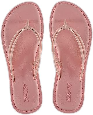 Photo 1 of EZSURF Womens Yoga Mat Soft Cushion Arch Support Flip Flops Summer Leather Beach Flat Thong Sandals Non-slip Rubber Sole Size: 7W
