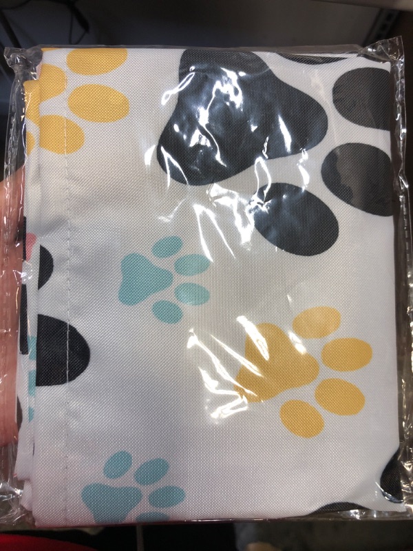 Photo 2 of Granbey Colorful Dog Paws Apron Love Paw Print Apron Bib Cute Dogs Paws Bibs Adjustable Shoulder Strap Polyester Aprons with Pockets Waterproof Cooking Bbq Apron Pet Lovers Kitchen Apron
