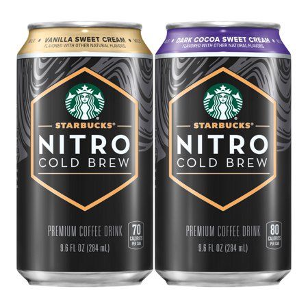 Photo 1 of (8 Cans) Starbucks Nitro Cold Brew Premium Coffee Drink Sweet Cream Sampler 9.6 Fl Oz BEST BY 08/26/2023
