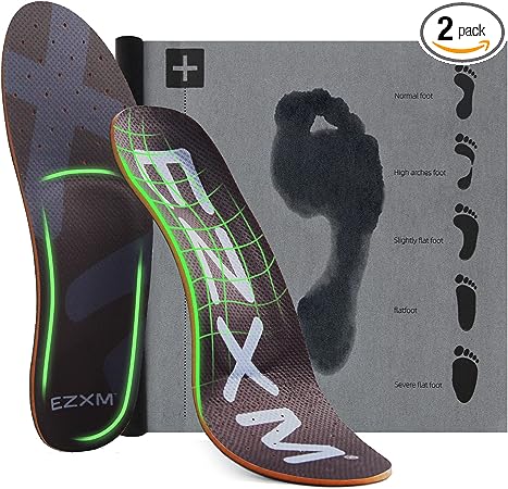 Photo 1 of Ezxm Arch Support Orthotic Custom Insoles Shoe Inserts - Support for Plantar Fasciitis Relief, Over-Pronation, Supination, Foot Pain, Flat Feet, Exercise/Daily Use - Men 11.5 & Women 12
