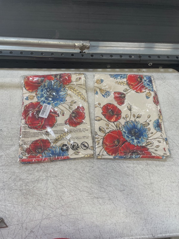 Photo 1 of 2 PACK --- Artoid Mode Flowers 4th of July Table Runner, Holiday Memorial Day Kitchen Dining Table Decor for Outdoor Home Party Decor 13 x 72 Inch
