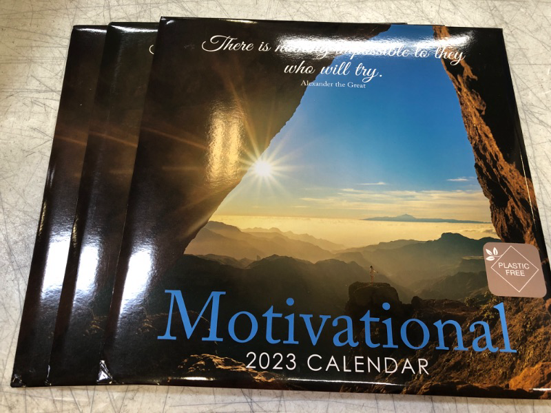 Photo 2 of 2023 Motivational Inspirational Quote Hanging Wall Photo Calendar with Nature, Mountain Scenery. Daily, Weekly, Monthly 12 Month Planner, Family Schedule, Agenda, Organizer (PACK OF 3)