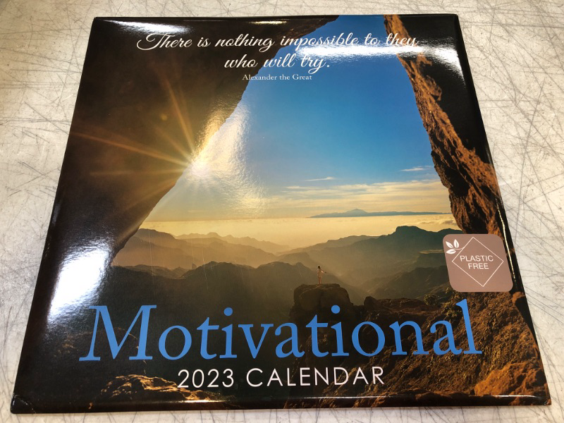 Photo 2 of 2023 Motivational Inspirational Quote Hanging Wall Photo Calendar with Nature, Mountain Scenery. Daily, Weekly, Monthly 12 Month Planner, Family Schedule, Agenda, Organizer