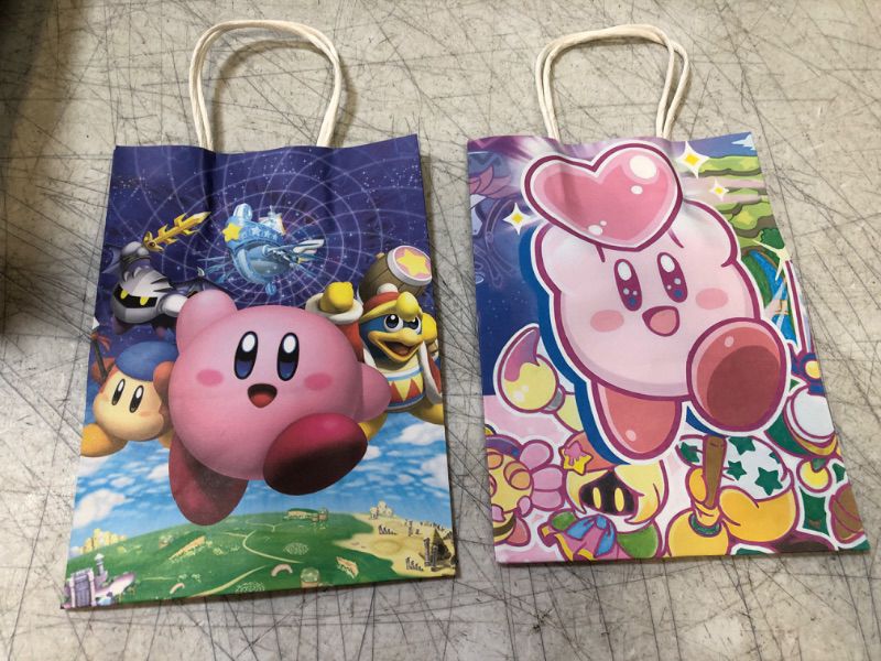 Photo 1 of 16 Pcs Kirby-Star Gift Bags, 2 Styles Party Favor Bags for Kirby-Star Theme Birthday Party Decorations, Goody Bags Candy Gift Bags for Adults Boy Girl Birthday Party
