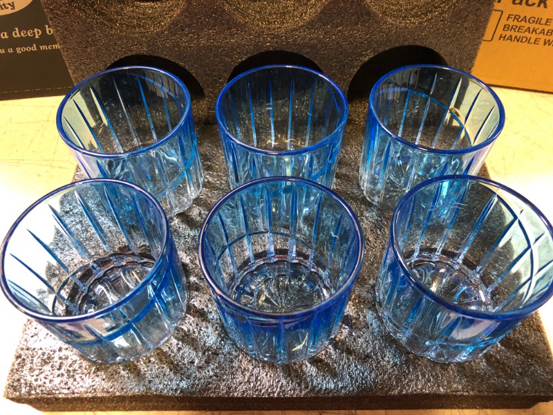 Photo 2 of Drinking Glasses Set of 6, 10oz Vintage Glassware, Goldarea Glass Cups,Water Glasses, Glasses Water Tumblers, Old Fashion Glassware Set for Beverage, Juice, Beer , Cocktail, Whiskey