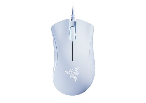 Photo 1 of Razer DeathAdder Essential Gaming Mouse: 6400 DPI Optical Sensor - Mercury White + Razer Mouse Grip Tape - Anti-Slip Grip Tape - Self-Adhesive Design (SERIAL NUMBER IS CUT OFF, FACTORY SEALED)