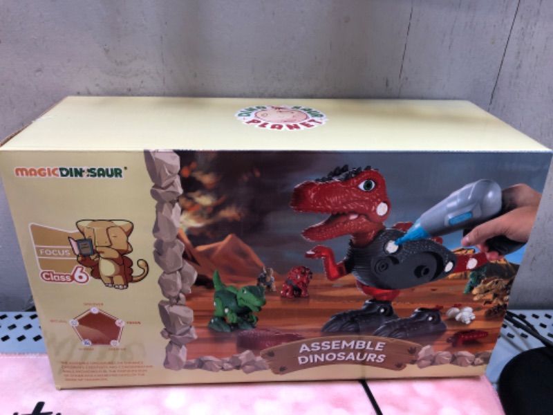 Photo 1 of 6 Pack Take Apart Dinosaur Toys for Kids 3-14 Years, Educational Construction Building Toy with Electric Drill for Toddlers, Tyrannosaurus & Triceratops Play Set, Motor Skill Toy Gift for Boys Girls 6 pack dino