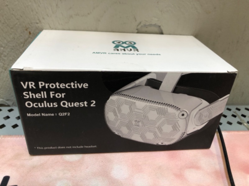 Photo 2 of AMVR VR Headset Protective Shell, Light & Durable Front Face Cover for Meta Quest 2 Accessories, Preventing Collisions and Scratches (Transparent)