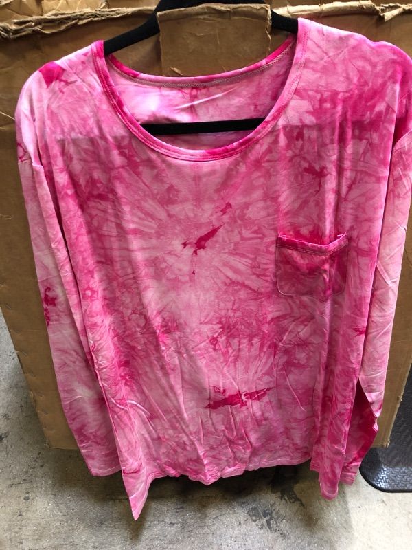 Photo 1 of Buc-ee's Pink Tie-Dye Terry Top XL