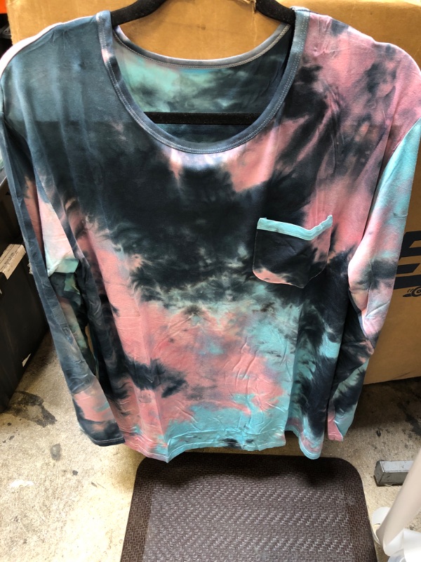 Photo 1 of Colortone Adult Tie Dye T-Shirt  LONG SLEEVE   MED