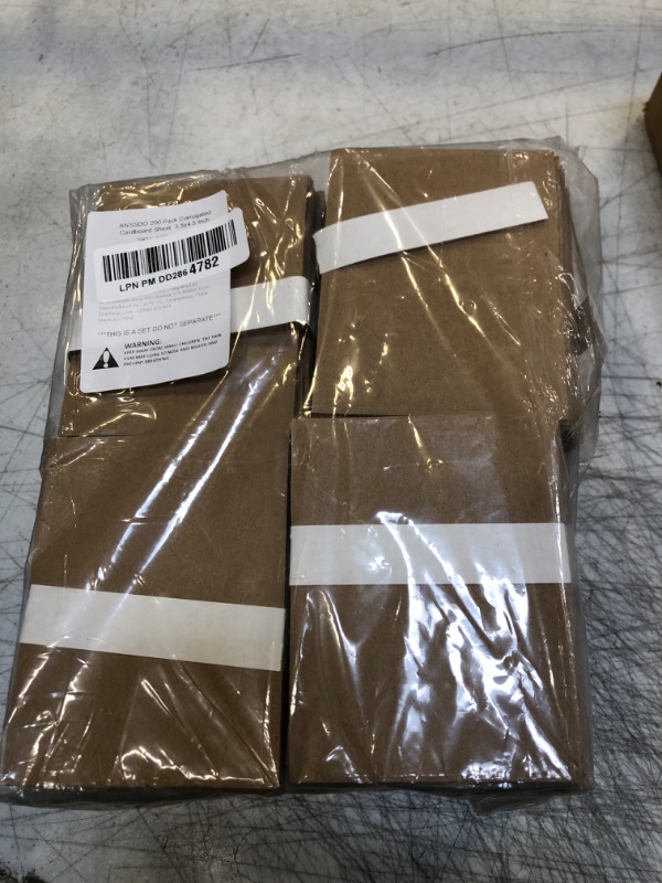 Photo 1 of 200 Packs 3.5x4.5 Inch Corrugated Cardboard Sheets, Premium Kraft Brown Corrugated Pads Cardboard Inserts Bulk Flat for T-Shirts, Shipping, Mailing, Cardboard Divider Backing and Cardboard Crafts