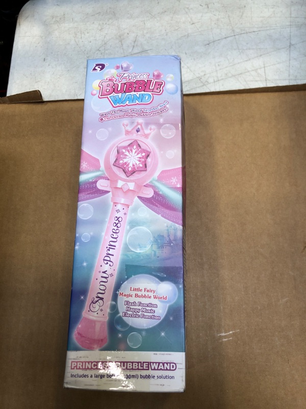 Photo 1 of Dolanus Bubble Wands for Kids Girls - Bubble Machine with 7 Bubble Solutions & 3 AA Batteries, LED Light & Music, Outdoor Party Birthday Toddler Girl Toys, Gift for 3 4 5 6 7 8 Year Old