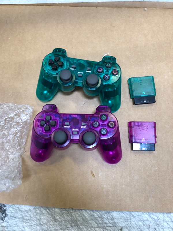 Photo 2 of Rzzhgzq PS-2 Wireless Controller 2.4G Play Station 2 Gamepad 2 Pack Dual Vibration Compatible with Sony Playstation 2 Console (ClearPurple +ClearGreen)
Visit the Rzzhgzq Store