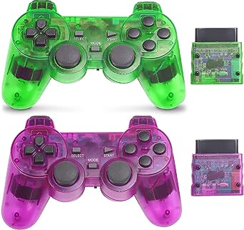 Photo 1 of Rzzhgzq PS-2 Wireless Controller 2.4G Play Station 2 Gamepad 2 Pack Dual Vibration Compatible with Sony Playstation 2 Console (ClearPurple +ClearGreen)
Visit the Rzzhgzq Store