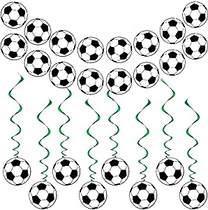 Photo 1 of 32 Pieces Soccer Party Decorations Include 2 Pcs Soccer Banner Garlands 30 Pcs Soccer Hanging Swirls Birthday Party Supplies for Kids Soccer Clubs Sport Theme
Brand: Gersoniel