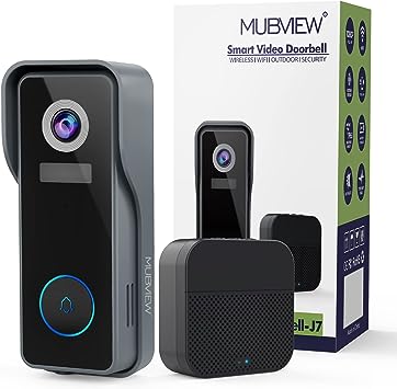 Photo 1 of MUBVIEW Wireless Doorbell Camera with Chime, WiFi Video Doorbell Camera with Voice Changer, Motion Detector, Anti-Theft Device, 2K HD, Night Vision, 2-Way Audio, Storage (Optional)