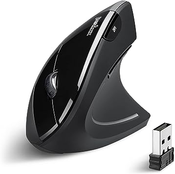 Photo 1 of Perixx PERIMICE-713 Wireless Ergonomic Vertical Mouse - 800/1200/1600 DPI - Right Handed - Recommended with RSI User