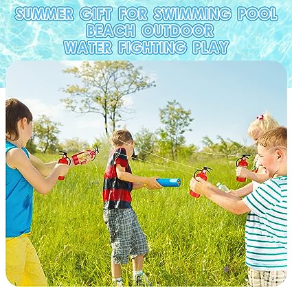 Photo 1 of 24 Packs 4 Inch Fire Extinguisher Toys Fire Extinguisher Mini Water Firemen Squirter for Party Favors