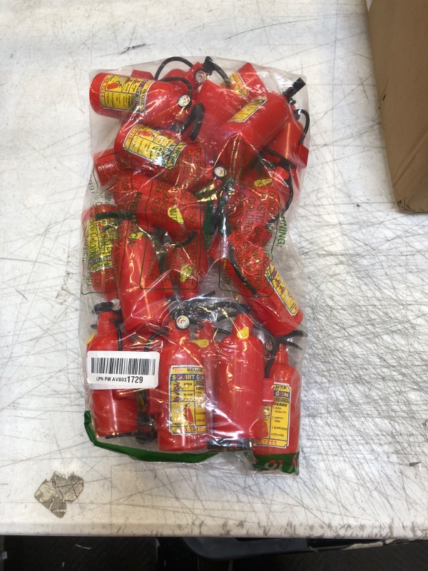 Photo 1 of 24 Packs 4 Inch Fire Extinguisher Toys Fire Extinguisher Mini Water Firemen Squirter for Party Favors