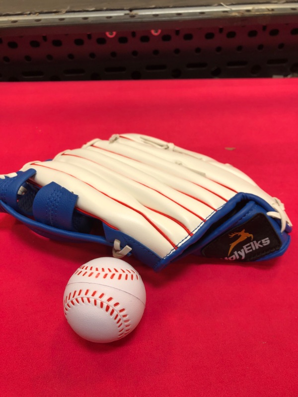 Photo 1 of  Glove Absorbing Strengthened Durable Genuine Leather Cowhide Baseball Glove for Kids?Adult  11.5 