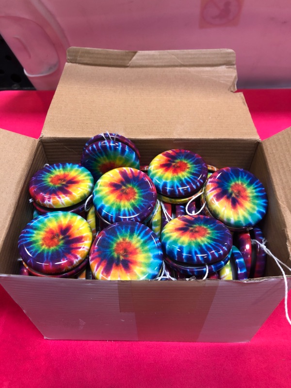 Photo 2 of  Rainbow Tie Dye Yo-Yos Retro Hippie 60s Bday Party Goody Bag Toy Filler Favor