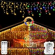 Photo 1 of  Christmas Icicle Lights Battery Operated, for Yard Wedding Holiday Outdoor Decoration