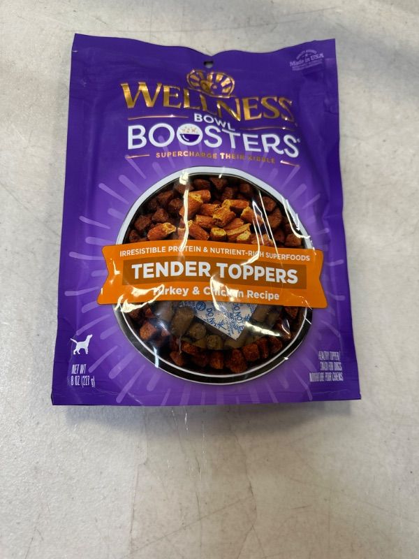 Photo 2 of Wellness Tender Toppers (Previously Core Bowl Boosters), Grain-Free Natural Dog Food Toppers or Mixers, Made with Real Meat (Turkey & Chicken, 8 oz Bag) New Packaging Turkey/Chicken 8 Ounce (Pack of 1)----exp date 09-2023