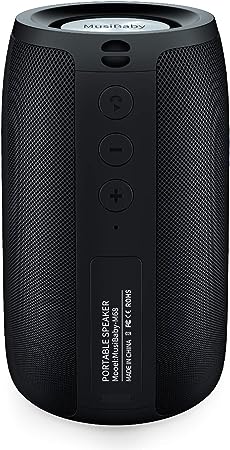 Photo 1 of Bluetooth Speakers,MusiBaby Speaker,Outdoor,Wireless,Waterproof, Portable Speaker,Dual Pairing, Bluetooth 5.0,Loud Stereo,Booming Bass,1500 Mins Playtime for Home,Party,Gifts(Black)