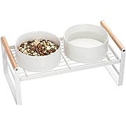 Photo 1 of  Elevated Dog Bowl Cat Bowls with Stand, Adjustable Raised Pet Bowl Stand Feeder, Anti-Slip Metal Wire Stand with 2  Bowls