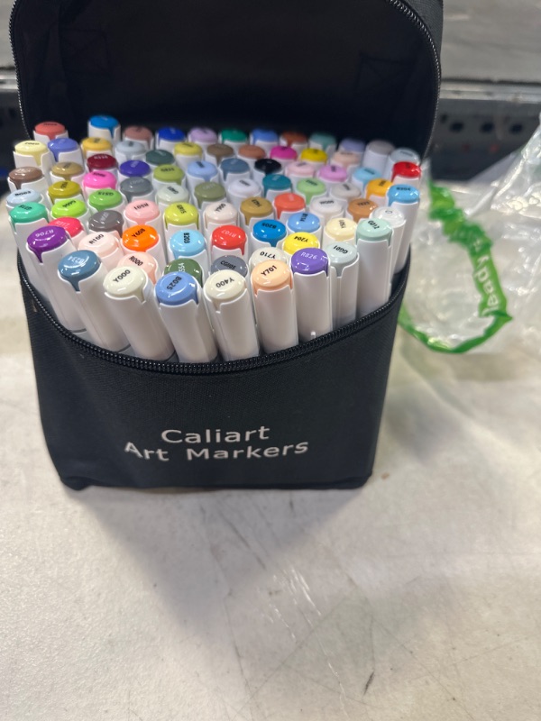 Photo 2 of Caliart  Colors Artist Alcohol Markers Dual Tip Art Markers Twin Sketch Markers Pens Permanent Alcohol Based Markers with Case for Adult Kids Coloring Drawing Sketching Card Making Illustration