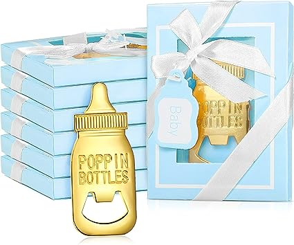 Photo 1 of 36 Pieces Baby Shower Favor for Guest Rose Gold Feeding Bottle Opener Wedding Favor to Guest Party Favor Decoration Supplies (Blue,36 Pieces)