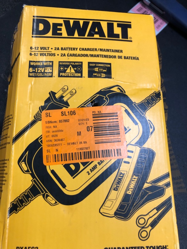 Photo 2 of DEWALT DXAEC2 DXAEC2 Professional 2-Amp Automotive Battery Charger and Maintainer