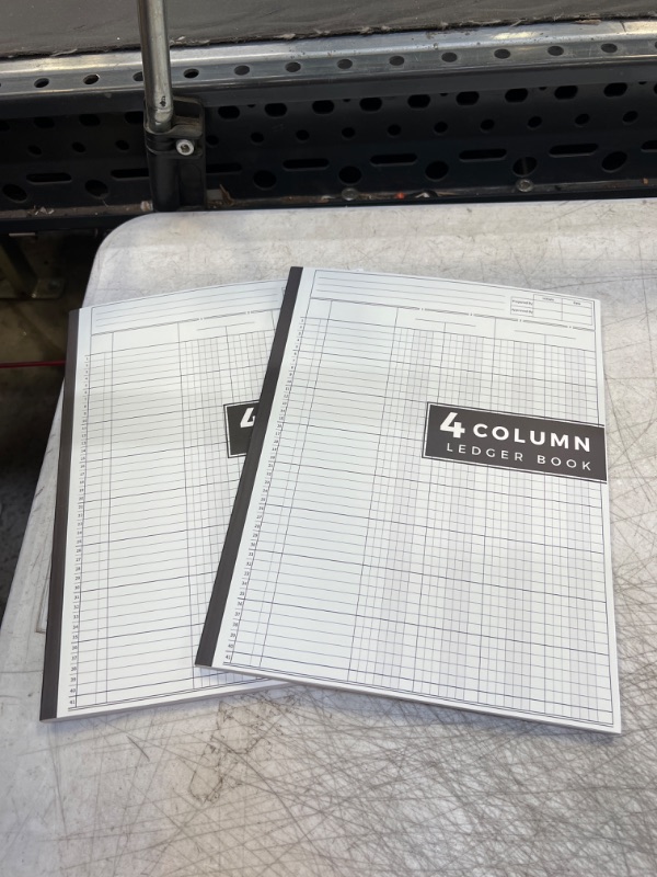 Photo 2 of 4 Column Ledger Book: Accounting Ledger Book for Bookkeeping, 4 Column Ledger, Columnar Pad Journal Notebook / income and Expense Log Book for Small Business and Personal Finance. Paperback – 2 books 