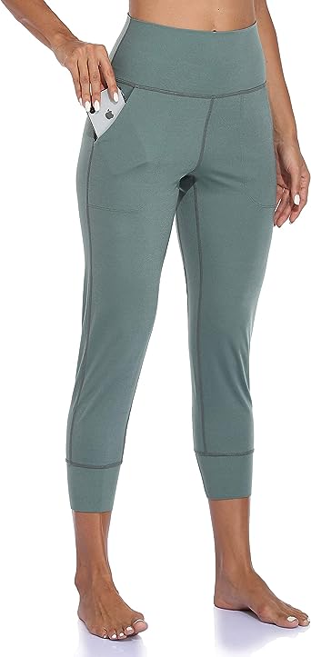 Photo 1 of Colorfulkoala Women's High Waisted Joggers with Pockets Capri Length Sweatpants & Lounge Pants  SIZE LARGE 