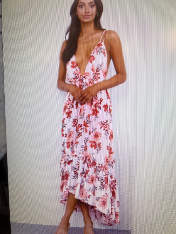 Photo 1 of  size med BRUNCHIN ONLY MIDI DRESS PINK 
