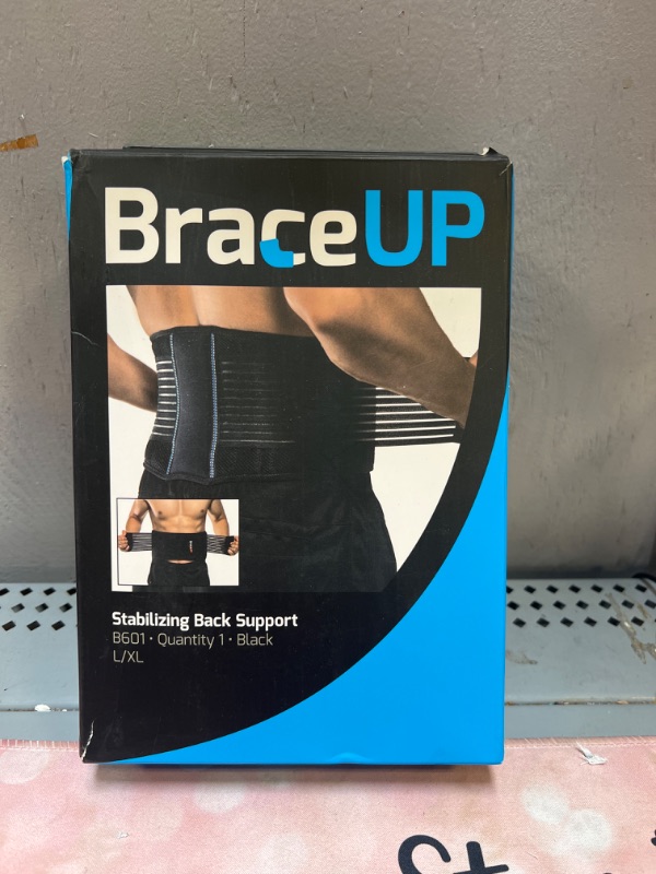 Photo 2 of Back Brace by BraceUP for Men and Women - Breathable Waist Lumbar Lower Back Support Belt for Sciatica