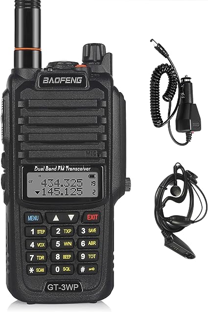 Photo 1 of BAOFENG GT-3WP IP67 Dual Band Two-Way Radio, 144-148MHz 420-450MHz, Waterproof Dustproof Walkie Talkie Transceiver, Black 1 Pack