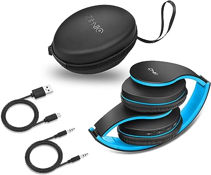 Photo 1 of ZIHNIC Bluetooth Headphones Over-Ear, Foldable Wireless and Wired Stereo Headset Micro SD/TF, FM for Cell Phone,PC,Soft Earmuffs &Light Weight for Prolonged Wearing (Black/Blue)
Visit the ZIHNIC Store