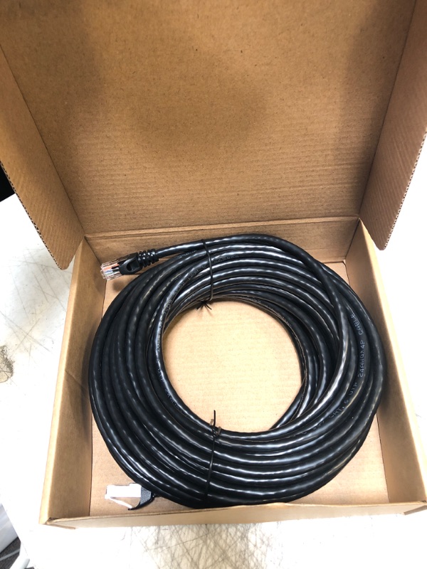 Photo 2 of Amazon Basics RJ45 Cat-6 Gigabit Ethernet Patch Internet Cable - 50 Foot 1-Pack 50 Feet