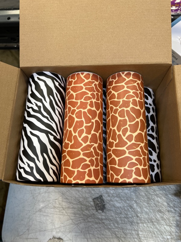 Photo 2 of 12 Pieces Car Tissue Holder with Facial Tissue Bulk Printed Cylinder Car Tissue Box Round Tissues Cube Box Tissue Tubes for Car Napkins Travel Cup Holder Round Container (Animal Style)