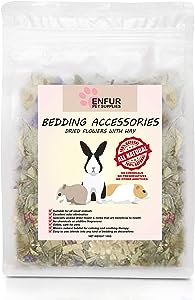 Photo 1 of 
ENFUR Hamster Bedding Habitat Decor Accessories 100G – 100% Natural Odor Control Edible Dried Flowers for Hamsters Rabbit Chinchilla Guinea Pig Small Pets...EXP 0820-2024