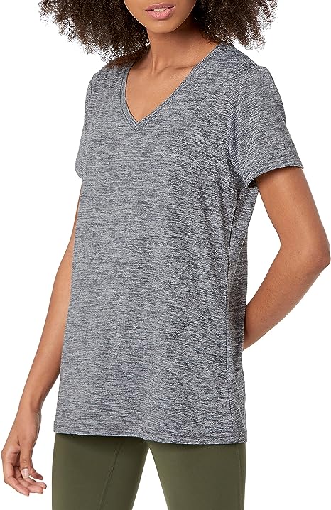 Photo 1 of Amazon Essentials Women's Tech Stretch Short-Sleeve V-Neck T-Shirt size small 