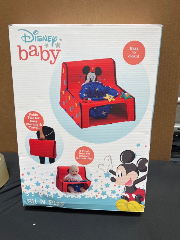 Photo 2 of Disney Mickey Mouse Sit N Play Portable Activity Seat for Babies by Delta Children – Floor Seat for Infants, 17.5x21x14 Inch (Pack of 1)